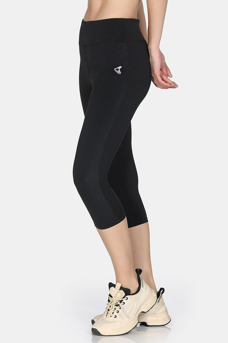 Zelocity Quick Dry 3/4Th Training Leggings- Jet Black — image 4